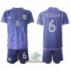 Officiële Voetbalshirt + Korte Broek Argentinië German Pezzella 6 Uit WK 2022 - Kids